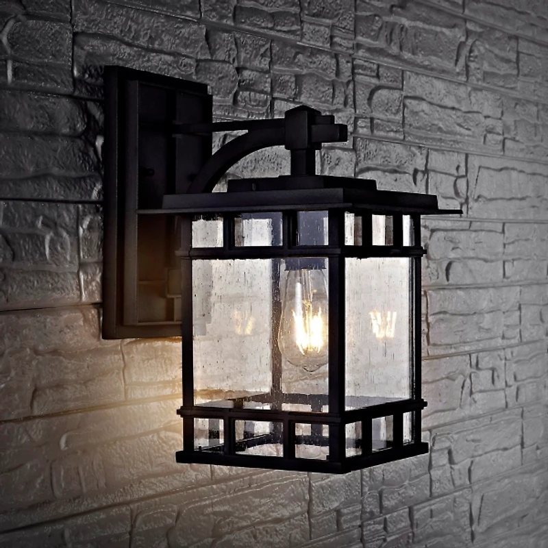 Black Rolran Outdoor Wall Sconce