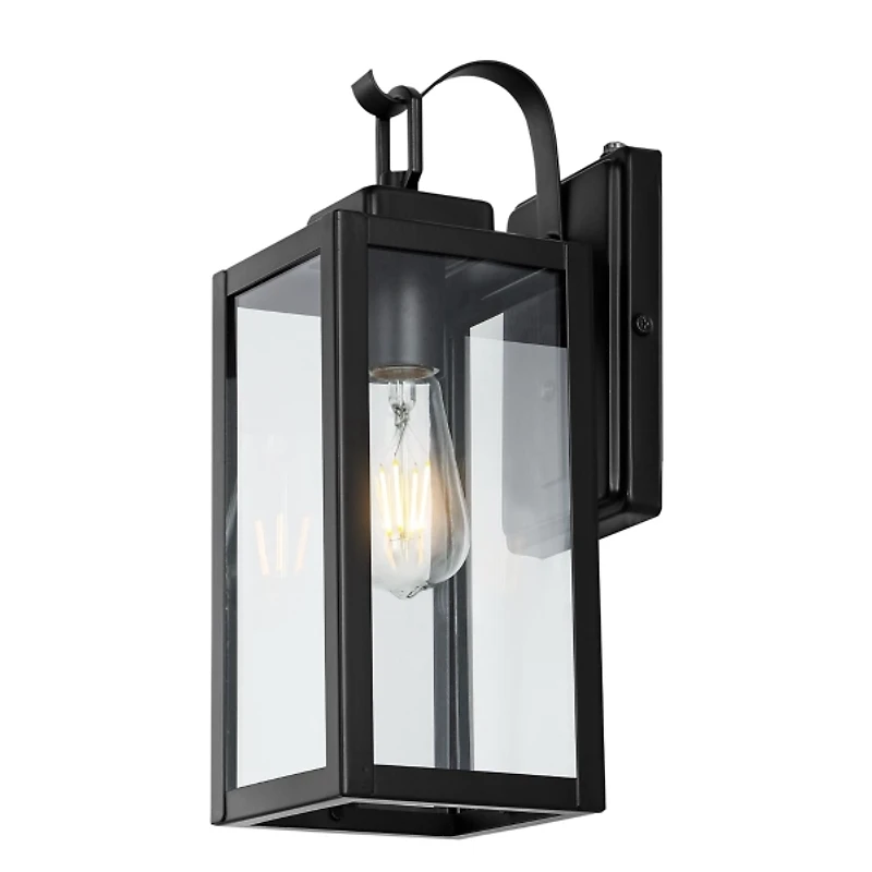 SAFAVIEH Black Clemens Outdoor Wall Sconce