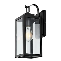 SAFAVIEH Black Clemens Outdoor Wall Sconce
