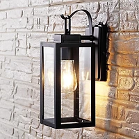 SAFAVIEH Black Clemens Outdoor Wall Sconce