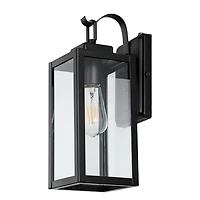 SAFAVIEH Black Clemens Outdoor Wall Sconce