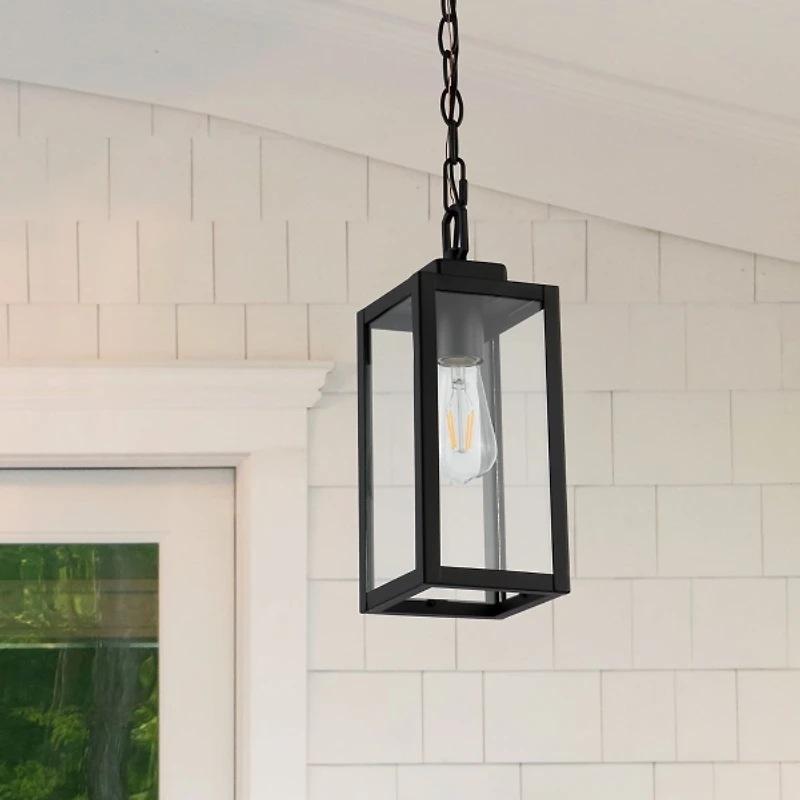SAFAVIEH Black Clemens Outdoor Pendant Light