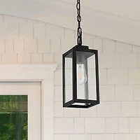SAFAVIEH Black Clemens Outdoor Pendant Light