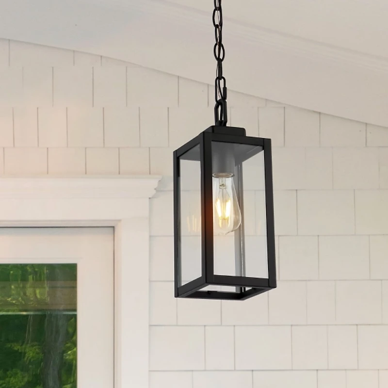 SAFAVIEH Black Clemens Outdoor Pendant Light