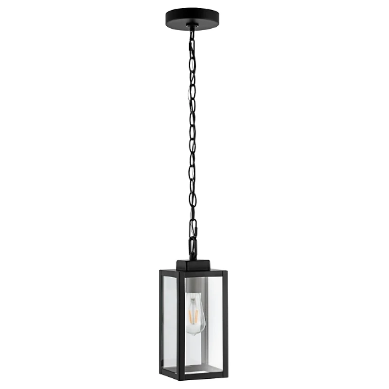 SAFAVIEH Black Clemens Outdoor Pendant Light