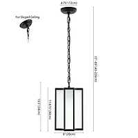 SAFAVIEH Black Outdoor Pendant Light