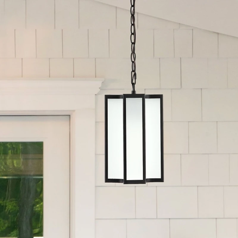 SAFAVIEH Black Outdoor Pendant Light