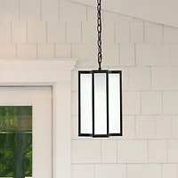 SAFAVIEH Black Outdoor Pendant Light