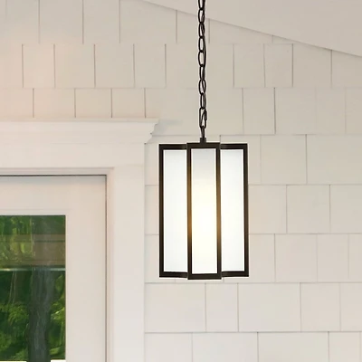 SAFAVIEH Black Outdoor Pendant Light