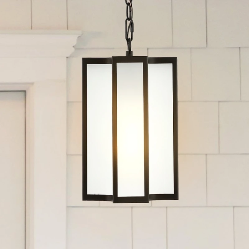 SAFAVIEH Black Outdoor Pendant Light