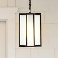 SAFAVIEH Black Outdoor Pendant Light