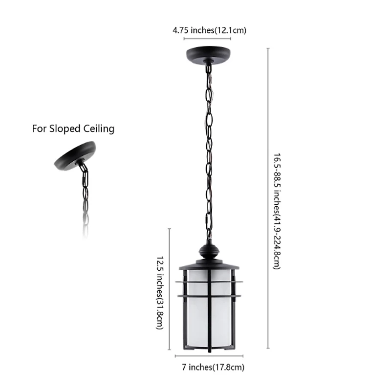 Black Adisyn Outdoor Pendant Light