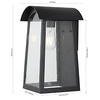 SAFAVIEH Black Adalai Outdoor Wall Sconce
