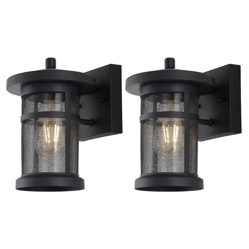 SAFAVIEH Black Ospry Outdoor Sconces, Set of 2