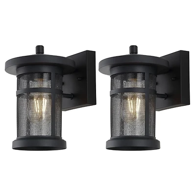 SAFAVIEH Black Ospry Outdoor Sconces, Set of 2
