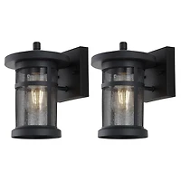 SAFAVIEH Black Ospry Outdoor Sconces, Set of 2