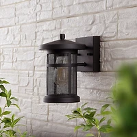 SAFAVIEH Black Ospry Outdoor Sconces, Set of 2