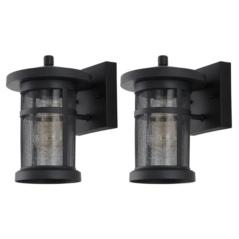 SAFAVIEH Black Ospry Outdoor Sconces, Set of 2