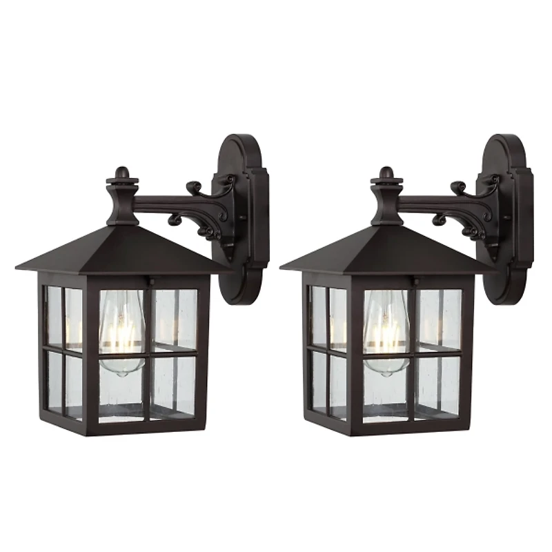 Black Penryn Outdoor Wall Sconces, Set of 2