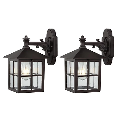 Black Penryn Outdoor Wall Sconces, Set of 2