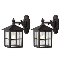 Black Penryn Outdoor Wall Sconces, Set of 2
