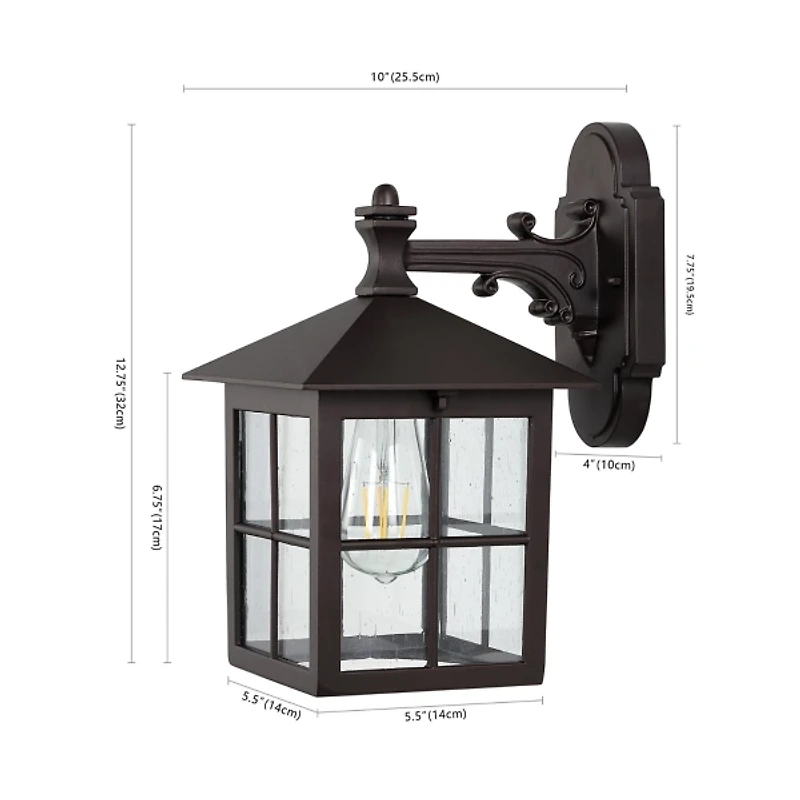 Black Penryn Outdoor Wall Sconces, Set of 2