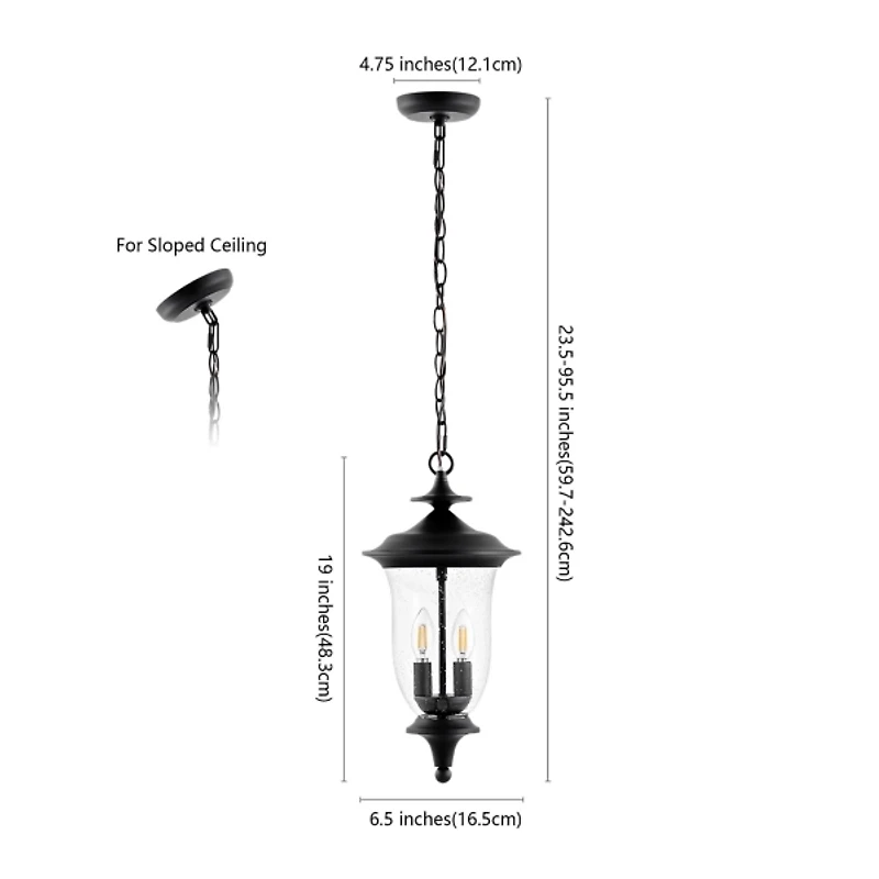SAFAVIEH Black Dowell Outdoor Pendant Light