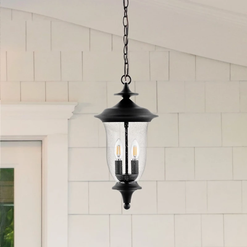 SAFAVIEH Black Dowell Outdoor Pendant Light