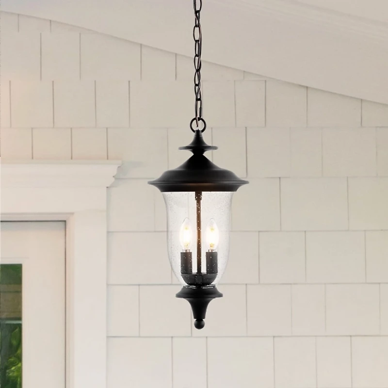 SAFAVIEH Black Dowell Outdoor Pendant Light