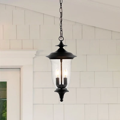 SAFAVIEH Black Dowell Outdoor Pendant Light