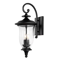 SAFAVIEH Black Dowell Outdoor Sconces, Set of 2