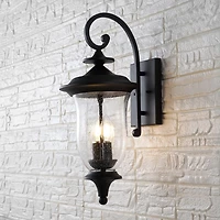 SAFAVIEH Black Dowell Outdoor Sconces, Set of 2