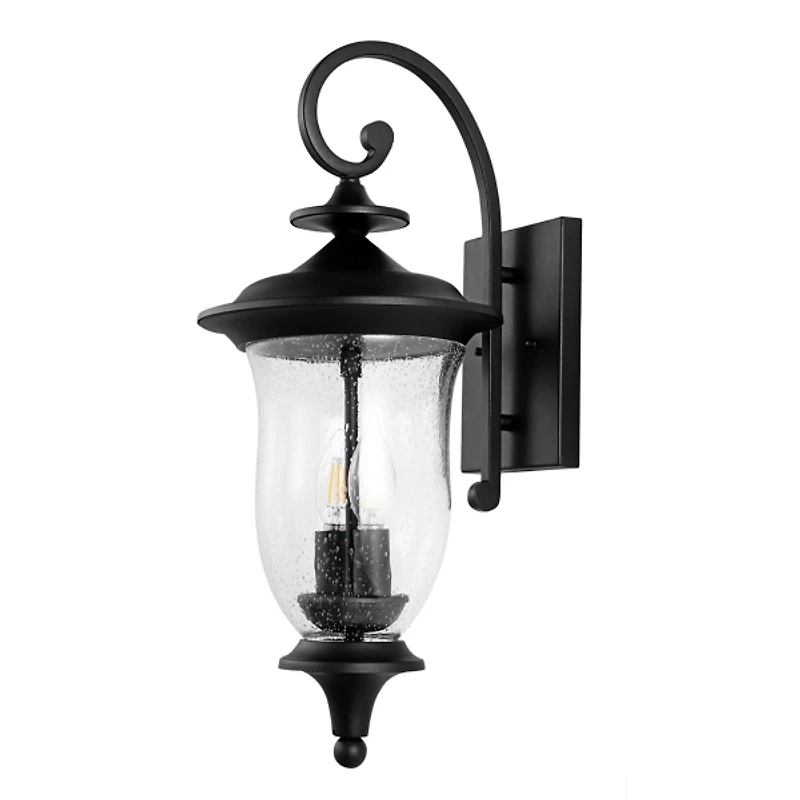 SAFAVIEH Black Dowell Outdoor Sconces, Set of 2