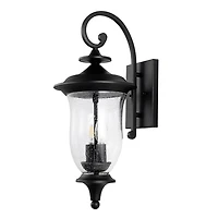 SAFAVIEH Black Dowell Outdoor Sconces, Set of 2