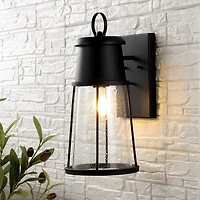 Laela Black Outdoor Wall Sconces, Set of 2