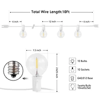 Chiera White LED Outdoor String Lights