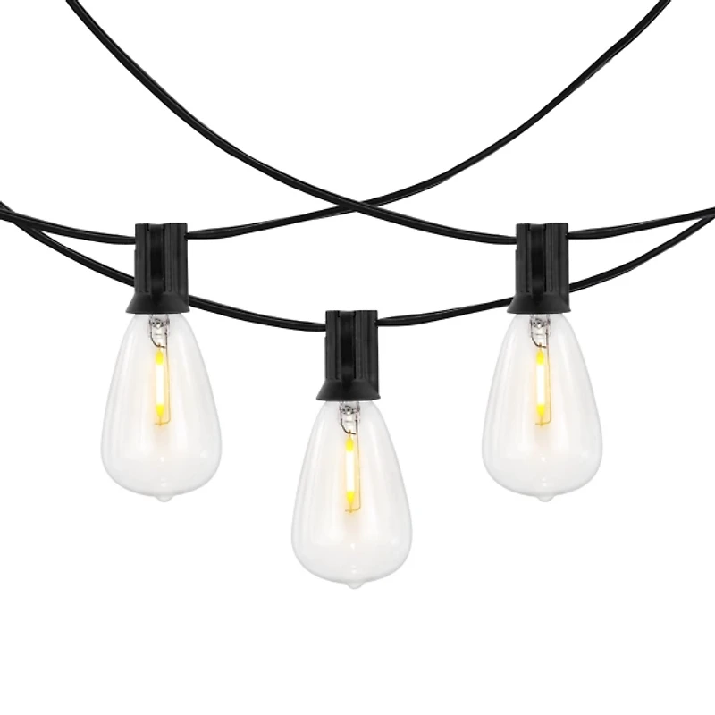 Black LED Edison Bulbs Outdoor String Lights