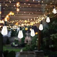 Black LED Edison Bulbs Outdoor String Lights