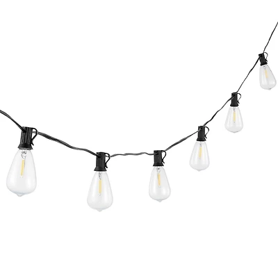 Black LED Edison Bulbs Outdoor String Lights