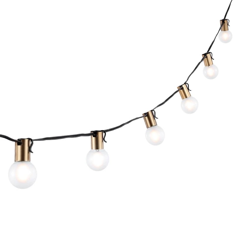Farryn Brass LED Outdoor String Lights