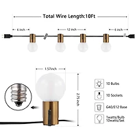 Farryn Brass LED Outdoor String Lights