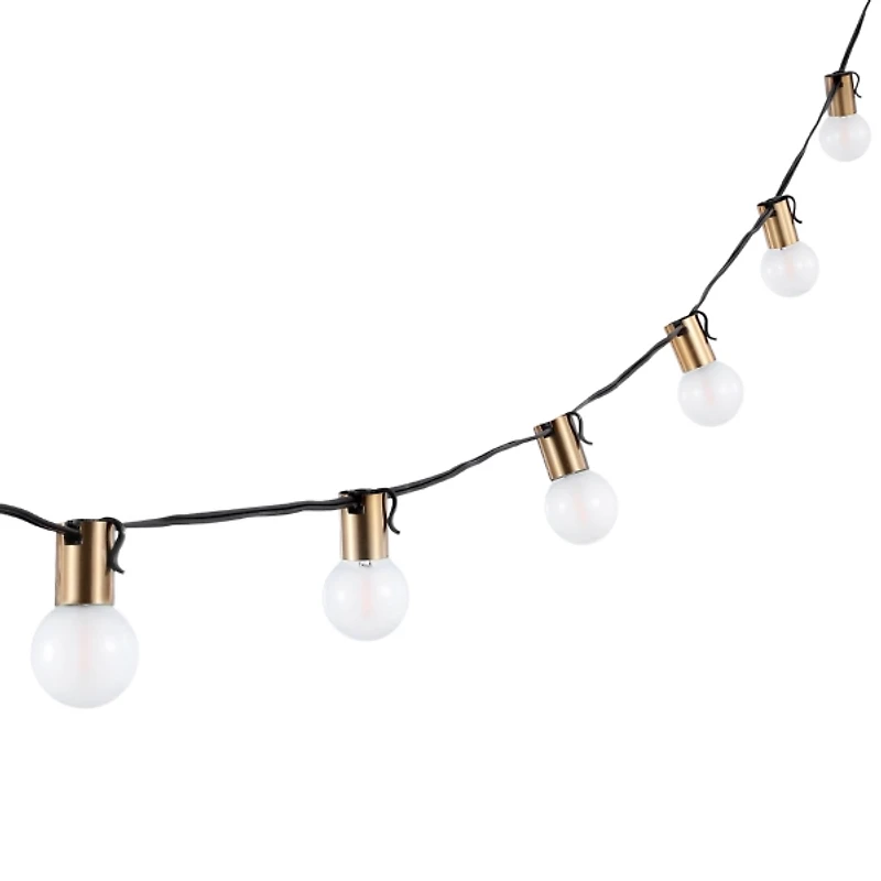 Farryn Brass LED Outdoor String Lights