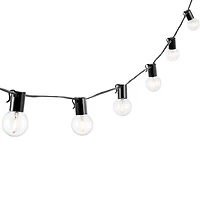 Huron Black Globe LED Outdoor String Lights