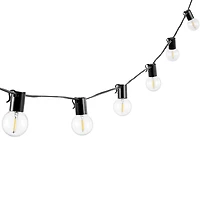 Huron Black Globe LED Outdoor String Lights