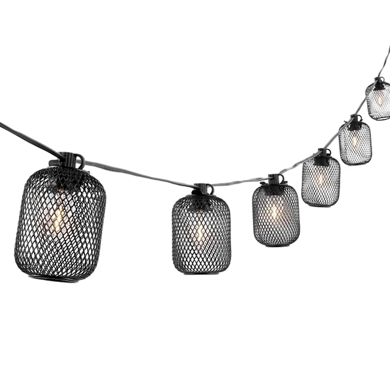 Jepsen Black Birdcage LED Outdoor String Lights