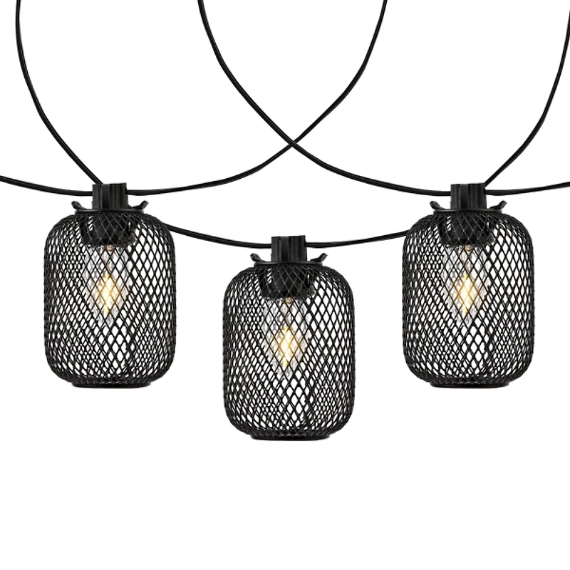Jepsen Black Birdcage LED Outdoor String Lights