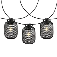 Jepsen Black Birdcage LED Outdoor String Lights