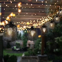 Jepsen Black Birdcage LED Outdoor String Lights