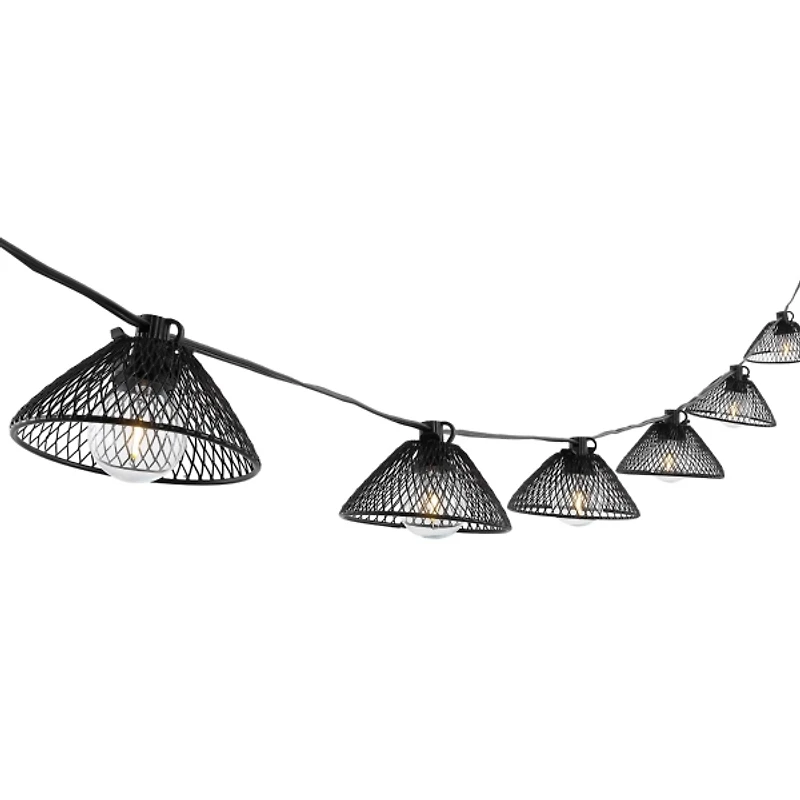 Black Coche Shades LED Outdoor String Lights