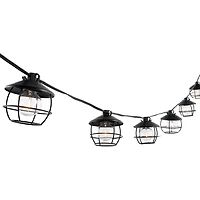 Black Birdcage Shades LED Outdoor String Lights